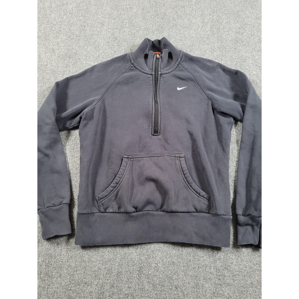 Nike Athletic Dept Pullover Mens Large 1/4 Zip Swoosh Sweatshirt 398764-010